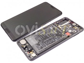 Pantalla completa Service Pack negra con marco para Huawei P20 Pro, CLT-L09, CLT-L29