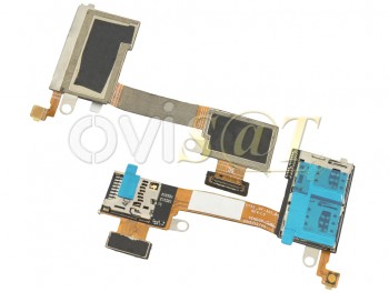 Flex con lector de tarjetas SIM y micro SD para Sony Xperia M2 dual, D2302, S50H