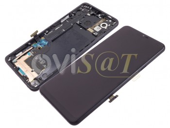Pantalla completa IPS LCD con marco negro para LG G7 Fit, Q850