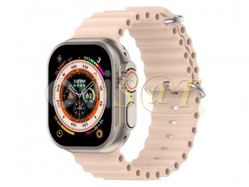 Correa de silicona rosa (light pink) para reloj inteligente Apple Watch Ultra 49mm, A2684