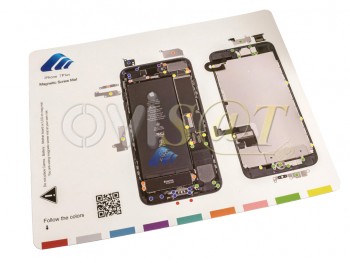 Pizarra magnética con esquema de organización de tornillos para iPhone 7 Plus de 5.5 pulgadas