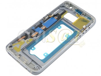 Carcasa central negra para Samsung Galaxy S7, G930F.