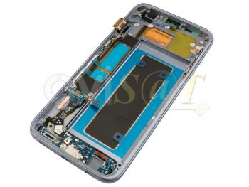 Pantalla service pack completa Super AMOLED ( LCD/display + digitalizador/táctil + marco ) para Samsung Galaxy S7 Edge, SM-G935F, G395V color negro