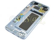 Pantalla service pack completa Super AMOLED azul con carcasa frontal para Samsung Galaxy S8 Plus, G955F