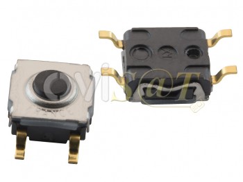 Switch / interruptor tactil 6.2x3.5x3.5mm Gold 300Gf Gull wing, 3N 10mA 24VDC SPST