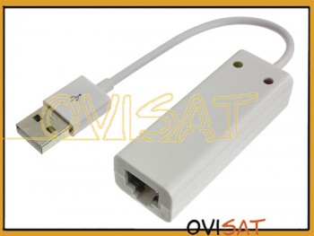 Adaptador LAN USB 2.0 blanco, en blíster