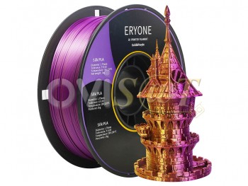 Bobina ERYONE PLA SILK 1.75MM 1KG DUAL-COLOR (GOLD&PURPLE) para impresora 3D