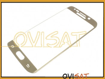 Protector de cristal templado dorado curvo para Samsung Galaxy S6 Edge, G925