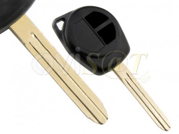 Producto Genérico - Carcasa para llave con mando de Suzuki, 2 botones