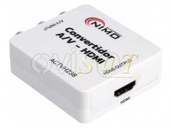 Convertidor A/V compuesto 3XRCA a HDMI Digital blanco