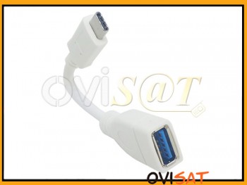 Cable de datos en color blanco de USB tipo C a OTG