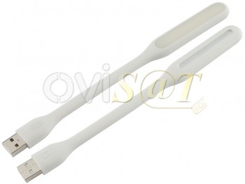 Lámpara portatil blanca flexible con luz LED y carga por USB