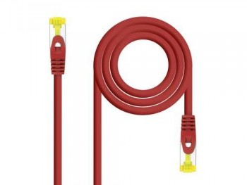 CABLE RED LATIGUILLO RJ45 CAT.6A LSZH SFTP AWG26, 0.30M ROJO NANOCABLE