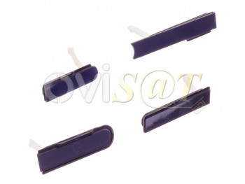 Carcasa, tapa de conector Micro USB, conector audio jack, micro sd y sim negra para Sony Xperia Z, L36H, C6602, C6603