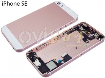 Tapa de batería genérica color rosa dorado para iPhone SE (2016) A1662, A1723, A1724