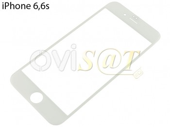 Protector de pantalla 5D de cristal templado de color blanco para iPhone 6 / 6S
