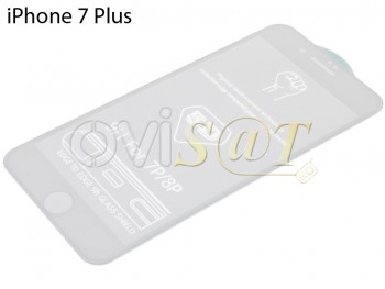 protector de pantalla de cristal templado flexible 5d blanco para iPhone 7 plus / iphone 8 plus de 5.5 pulgadas