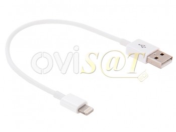 Cable blanco lightning a USB 2.0 macho de 20 cms