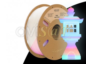 Bobina ERYONE PLA LUMINOUS 1.75MM 1KG RAINBOW para impresora 3D