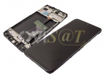 Pantalla service pack completa PLS LCD negra con carcasa central para Samsung Galaxy M10, SM-M105
