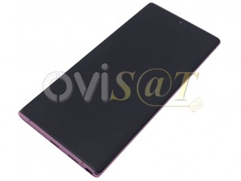 Pantalla service pack completa Dynamic AMOLED con marco rosa "Aura pink" para Samsung Galaxy Note 10 (SM-N970F/DS)