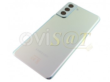 Tapa de batería Service Pack plateada "Phantom Silver" para Samsung Galaxy S21 Plus 5G, SM-G996
