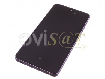 Pantalla completa service pack AMOLED con marco lateral / chasis color púrpura para Samsung Galaxy S21 FE 5G, SM-G990B