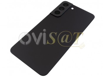 Tapa de batería genérica negra "Phantom black" con lente de cámaras para Samsung Galaxy S22 5G, SM-S901