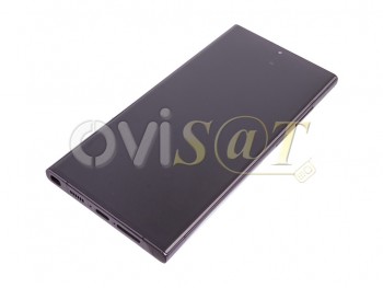 Pantalla completa Service Pack Dynamic AMOLED 2X con marco color Negro (phantom black) para Samsung Galaxy S23 Ultra, SM-S918B