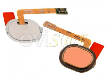 Cable flex con botón lector / sensor de huellas coral / naranja para Samsung Galaxy A40, SM-A405F