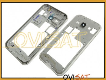 Carcasa central blanca para Samsung Galaxy J1, J100