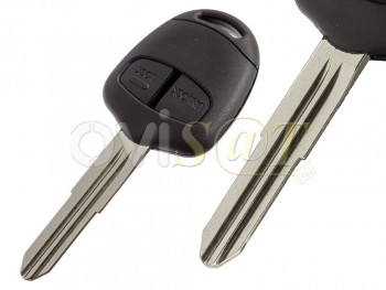 Producto Genérico - Carcasa llave para Mitsubishi Outlander de 2 botones / pulsadores + espadin.