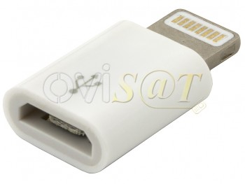 Adaptador MD820 blanco Micro Usb A Lightning para iPhone / iPad 4, iPod Touch 5 / iPod nano 7