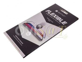 protector de pantalla híbrido cristal templado flexible 3d negro para iPhone 12 pro max (a2342)