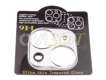 Protector de lentes de cámaras de cristal templado para iPhone 15 Plus