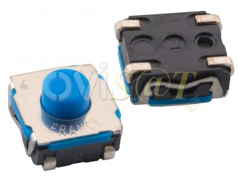 Switch / interruptor tactil con actuador blando de 4.3mm, IP67 390gf 3N 50mA 32VDC SPST J-Bend