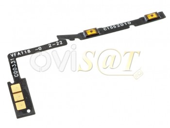Flex de pulsadores / switchs laterales de volumen para Oppo A91, CPH2021
