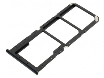 Bandeja Dual SIM color Negro (fluid black) para Oppo A74 5G, CPH2197 / A74 4G