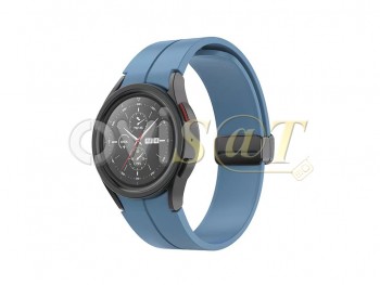 Correa azul de silicona para reloj inteligente Samsung Galaxy Watch5 40mm, SM-R905F