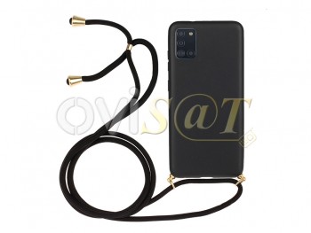 Funda negra y transparente con cordón para Samsung Galaxy A31 (SM-A315)
