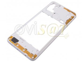 Carcasa / chasis central con marco blanco para Samsung Galaxy A21s, SM-A217