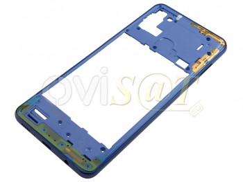 Carcasa / chasis central con marco azul para Samsung Galaxy A21s (SM-A217/DSN)
