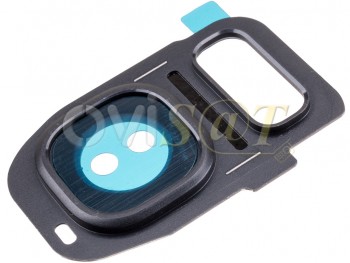 Embellecedor negro de cámara para Samsung Galaxy S7, G930F / S7 Edge, G935F