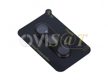 Protector de lente de cámara de cristal templado negro para Samsung Galaxy S23+, SM-S916B