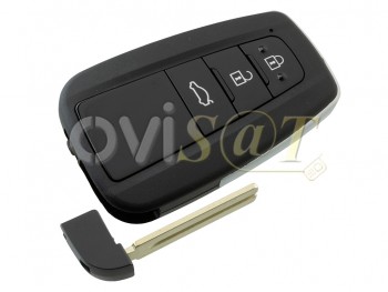Producto genérico - Carcasa de telemando 3 botones versión 2 llave inteligente "Smart Key" para Toyota C-HR, con espadín de emergencia