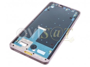 Carcasa frontal rosa / violeta con botones laterales para Xiaomi 12 5G, 2201123G