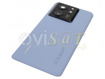 Carcasa trasera / Tapa de batería color azul alpino (alpine blue) para Xiaomi 13T Pro, 23078PND5G
