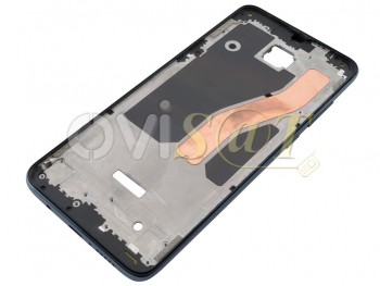 Carcasa frontal / central con marco negro / gris "mineral grey" para Xiaomi Redmi Note 8 Pro, M1906G7